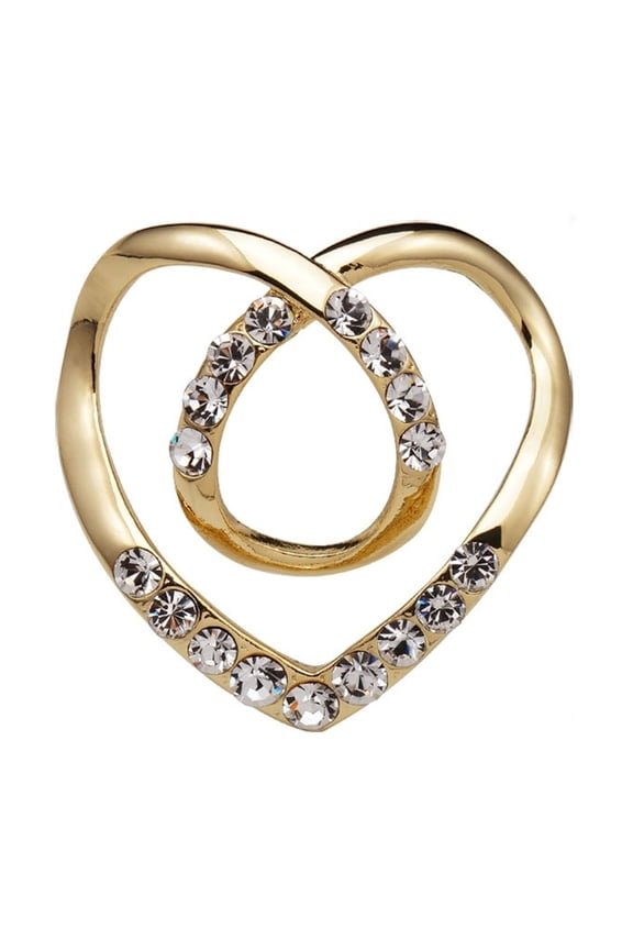 T-shirt Heart Scarf Brooches Crystal Silk Scarf Buckle Brooch Shawl Rings Clip Scarves Fastener Knotted Button Pin