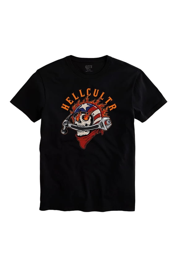 T-shirt Hellcultr Men Unisex Black Shirt Size S-5XL