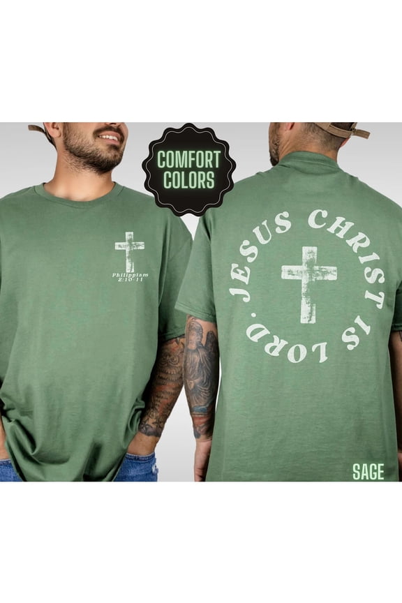 T-shirt "Jesus Christ Is Lord" – A Strong Declaration of Faith with Philippians 2:10-11.