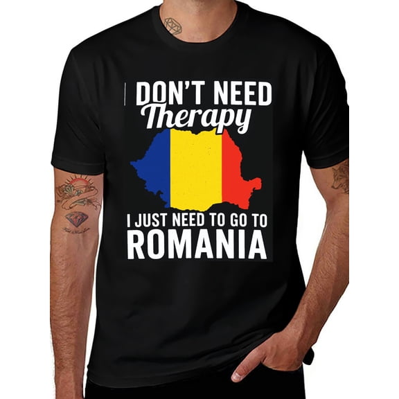 T-shirt Romania Map Soft Cotton Adult Heat-Transfer Graphic T-Shirt - 180g Breathable Fabric, Unisex Summer Casual Wear with Durable Heat-Printed Design