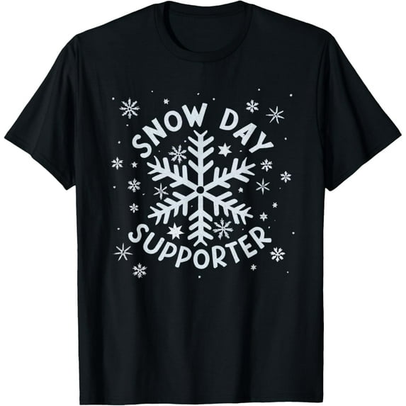 T-shirt Snow Day Supporter Snowflake Winter Let It Snow T-Shirt mens t shirt,black,women,funny,misfits,men,journey