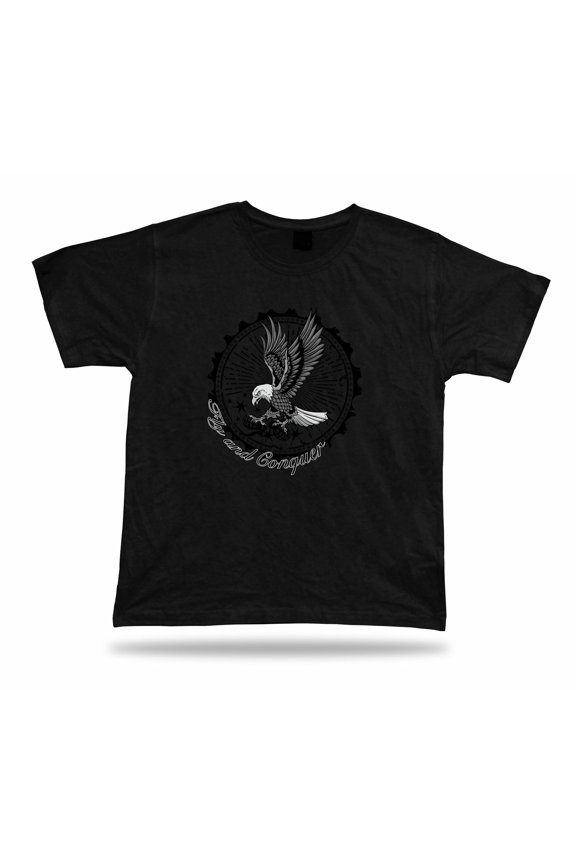 T-shirt Tee Shirt Birthday Gift Idea Fly Concquer Eagle Grenade Symbol War USA