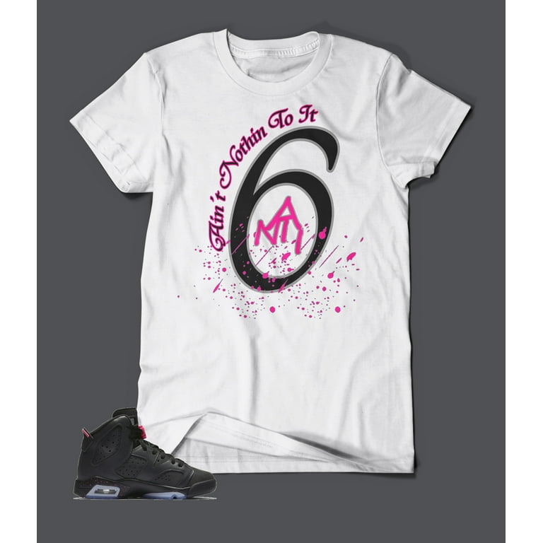 Gildan T Shirt to Match Jordan Hyper Pink Reflective 6S Shoes GS unisex Sizes Pro Club Adult Unisex Size XL White