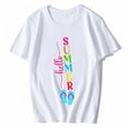 thumbnail image 1 of T-shirt for Women Beach Shirt Summer Fancy Shirt Summer Shirts Hello Summer Short Sleeve Top White 4X-Large, 1 of 4