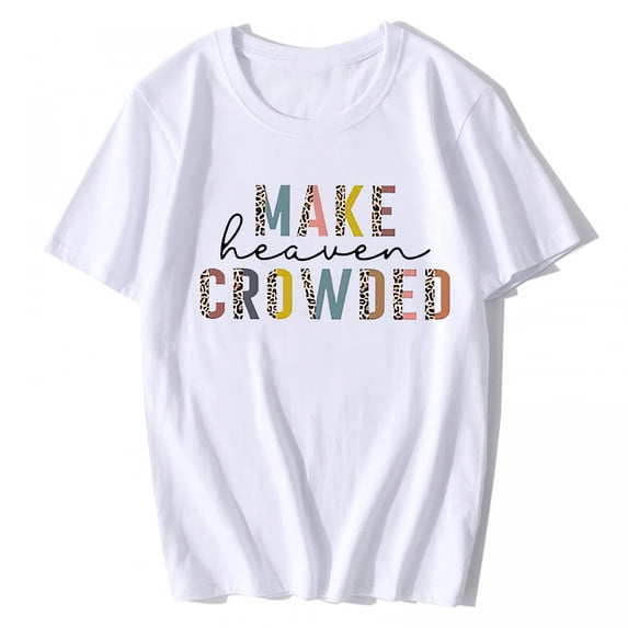 T-shirt for Women Christian T-Shirts Faith Shirt Jesus Shirt Religious Summer Short Sleeve Top White Large