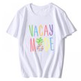 thumbnail image 1 of T-shirt for Women Funny Travel Shirt, Vacay Mode, Vacation Tees Traveler Gift Summer Short Sleeve Top White 2X-Large, 1 of 4