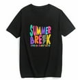 thumbnail image 1 of T-shirt for Women Summer Break Teacher T Shirt, Last Day of School, Hello Summer Short Sleeve Top Black 3X-Large, 1 of 4
