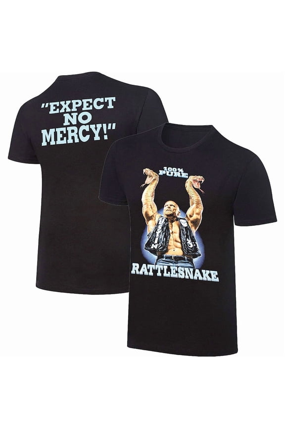 T-shirt homme noir "Stone Cold" Steve Austin Retro Rattlesnake,Black Color,Size XL