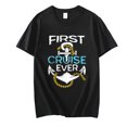 thumbnail image 1 of T-shirts For Women First Cruise Ever Cruising Ship Vacation Boat Anchor Gift T-Shirt Casual Short Sleeve Round Neck Tops, 1 of 4