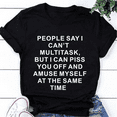 thumbnail image 1 of T-shirts For Women Summer Tee Shirt Female Funny Words Print Casual Short Sleeve Round Neck Tops T-shirts, 1 of 5