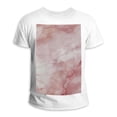 thumbnail image 1 of T-shirts,Women Shirts,Womens Short Sleeve Tops,Mens T Shirts,White Pink Marble Texture,XL, 1 of 5