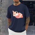 thumbnail image 1 of T-shirts for Men Printing T-shirt Short Sleeve Round-Neck Round Neck Casual Blouses Shirts Navy XXXL Mens Tops, 1 of 5