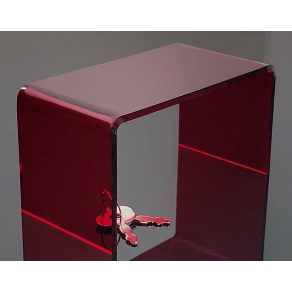 T'z Tagz 10x4x4.5 Dark Red Single Unit Acrylic Home Decor or Showcase Riser