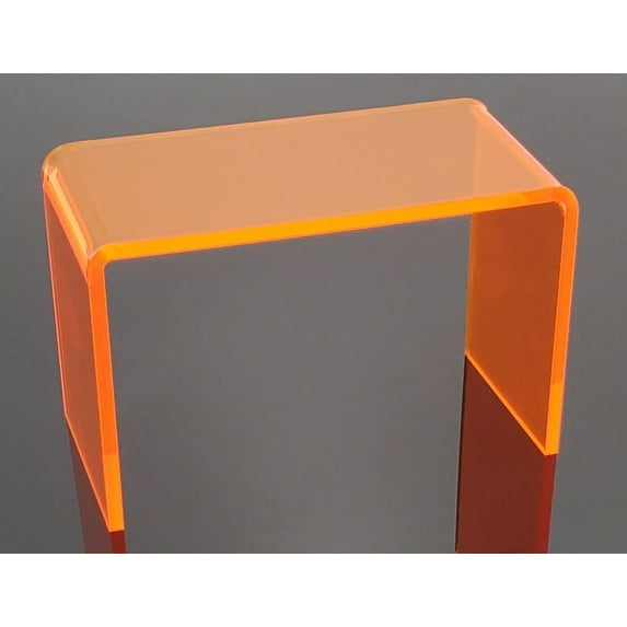 T'z Tagz 10x7x2.5 Neon Orange Multi-Use Single Unit Acrylic Showcase Risers