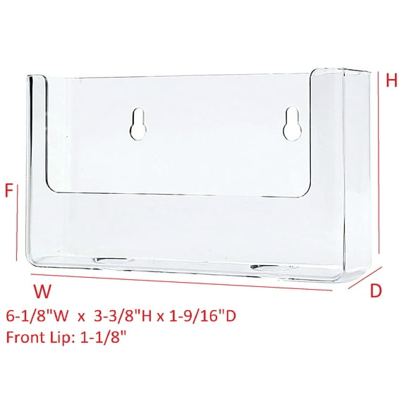 T'z Tagz 2 New Clear 6x4 Wall Mount Postcard Holder Literature Display Marketing