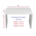 thumbnail image 1 of T'z Tagz 2x3x3 Inch Frosted White Acrylic Riser Display Stands New 2 Pack, 1 of 5