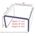thumbnail image 1 of T'z Tagz 8Wx2Dx6H Inch Crystal Clear Acrylic Riser Display Stand New 2 Pack, 1 of 9