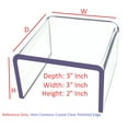 thumbnail image 1 of T'z Tagz 3x3x2 Inch Crystal Clear Acrylic Riser Display Stand New 2 Pack, 1 of 4