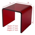 thumbnail image 1 of T'z Tagz 3x3x3 Inch Transparent Red Acrylic Riser Display Stands New 2 Pack, 1 of 6