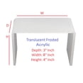 thumbnail image 1 of T'z Tagz 3x8x4 Inch Frosted White Acrylic Riser Display Stands New 2 Pack, 1 of 5