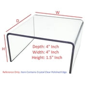 T'z Tagz 4x4x1.5 Inch Crystal Clear Acrylic Riser Display Stand New 2 Pack