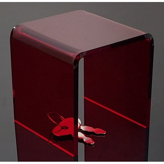 T'z Tagz 4x4x4 Dark Red Single Unit Acrylic Home Decor or Showcase Riser