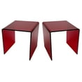 thumbnail image 1 of T'z Tagz 4x7x4.5 Inch Transparent Red Acrylic Riser Display Stands New 2 Pack, 1 of 6