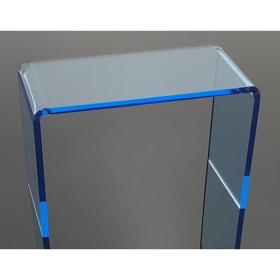 T'z Tagz 5x5x1.5 Neon Blue Single Unit Acrylic Home Decor or Showcase Riser
