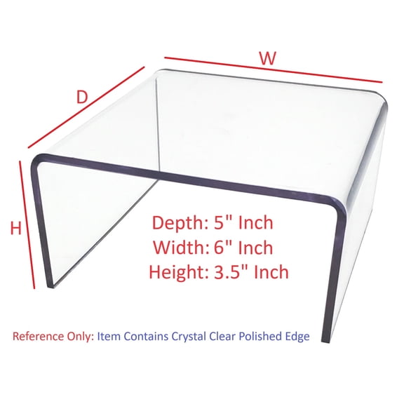 T'z Tagz 5x6x3.5 Inch Crystal Clear Acrylic Riser Display Stand New 2 Pack