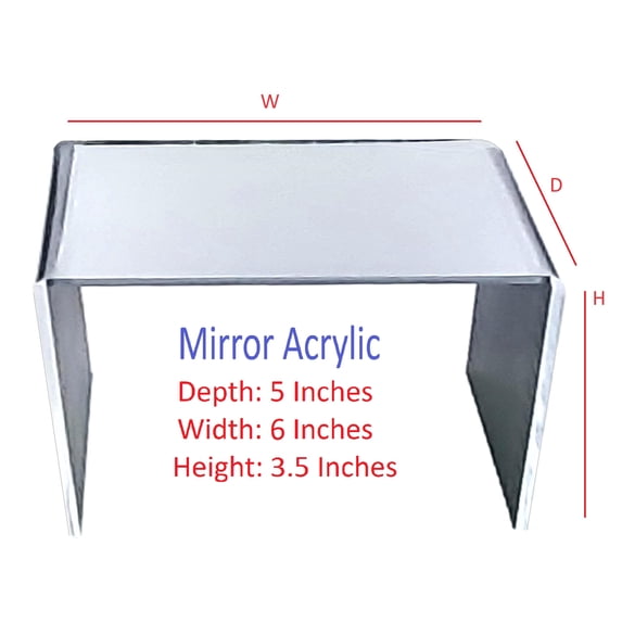 T'z Tagz 5x6x3.5 Inch Mirror Acrylic Riser Display Stands New 2 Pack