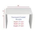thumbnail image 1 of T'z Tagz 5x6x4 Inch Frosted White Acrylic Riser Display Stands New 2 Pack, 1 of 5