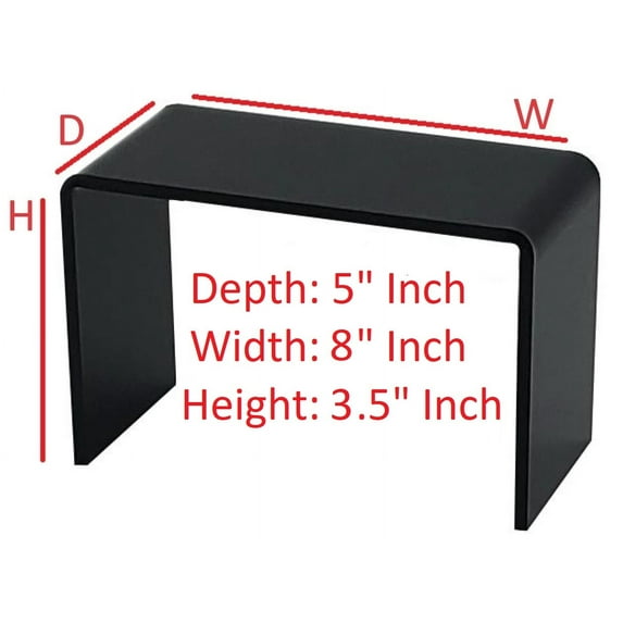T'z Tagz 5x8x3.5 Inch Black Acrylic Riser Display Stand New 2 Pack