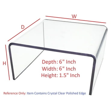 T'z Tagz 6x6x1.5 Inch Crystal Clear Acrylic Riser Display Stand New 2 Pack