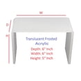 thumbnail image 1 of T'z Tagz 6x6x5 Inch Frosted White Acrylic Riser Display Stands New 2 Pack, 1 of 5