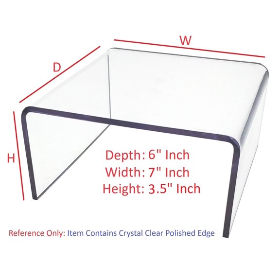 T'z Tagz 6x7x3.5 Inch Crystal Clear Acrylic Riser Display Stand New 2 Pack