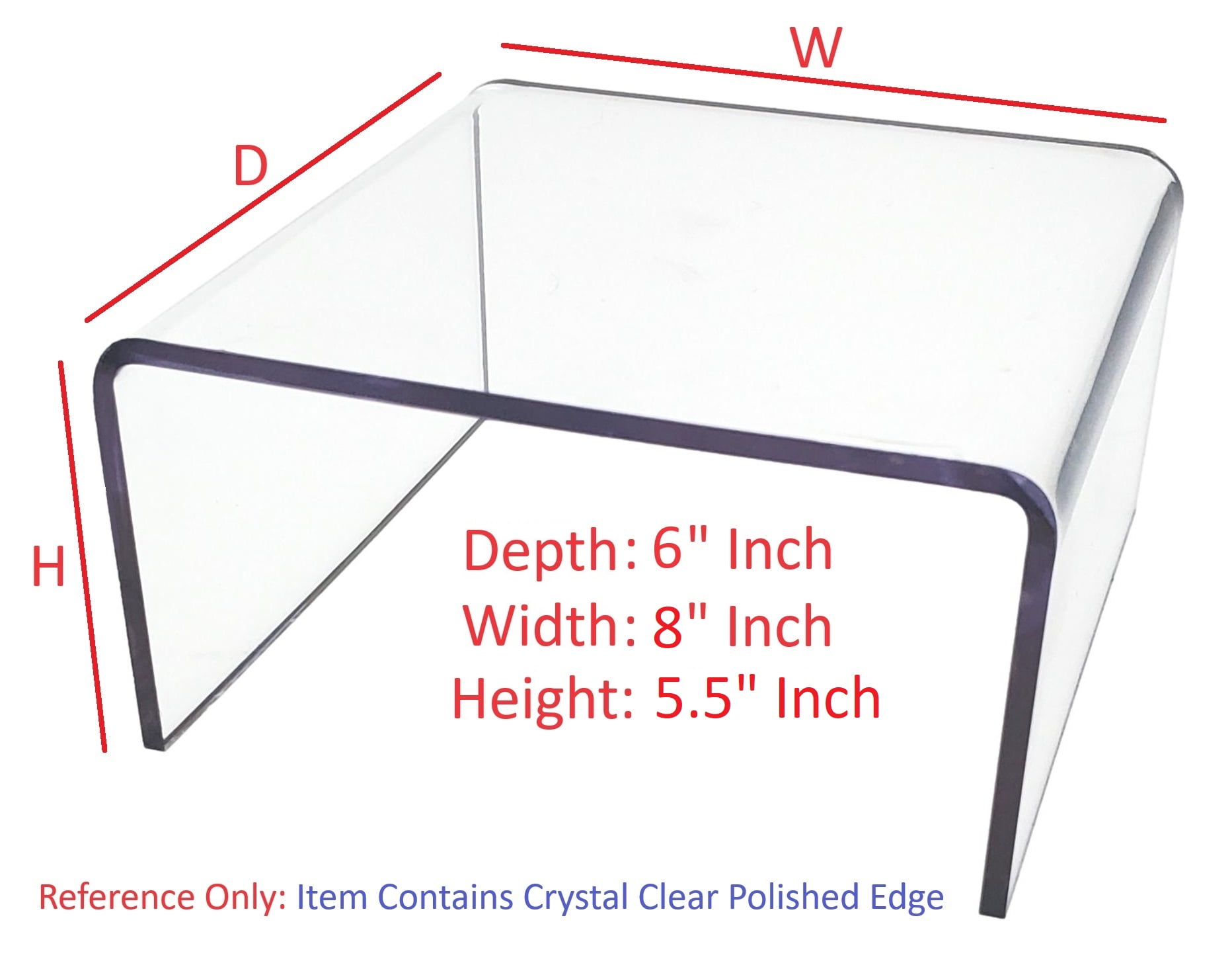 T'z Tagz 6x8x5.5 Inch Crystal Clear Acrylic Riser Display Stand New 2