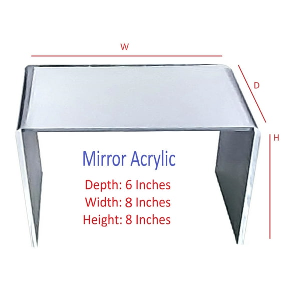 T'z Tagz 6x8x8 Inch Mirror Acrylic Riser Display Stands New 2 Pack