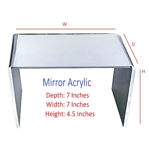 T'z Tagz 7x7x4.5 Inch Mirror Acrylic Riser Display Stands New 2 Pack