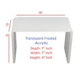 thumbnail image 1 of T'z Tagz 7x7x4 Inch Frosted White Acrylic Riser Display Stands New 2 Pack, 1 of 5