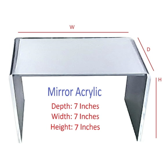 T'z Tagz 7x7x7 Inch Mirror Acrylic Riser Display Stands New 2 Pack