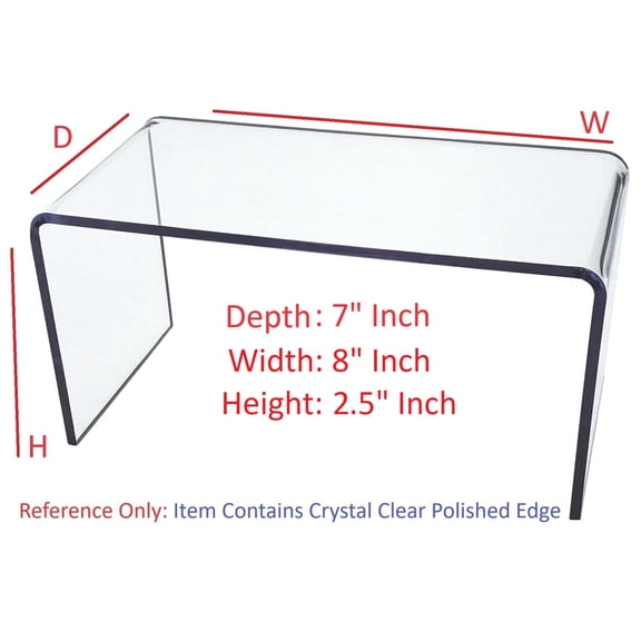 T'z Tagz 7x8x2.5 Inch Crystal Clear Acrylic Riser Display Stand New 2 Pack