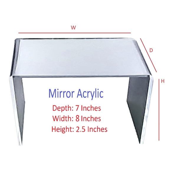 T'z Tagz 7x8x2.5 Inch Mirror Acrylic Riser Display Stands New 2 Pack