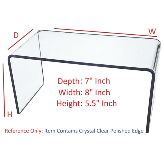 T'z Tagz 7x8x5.5 Inch Crystal Clear Acrylic Riser Display Stand New 2 Pack