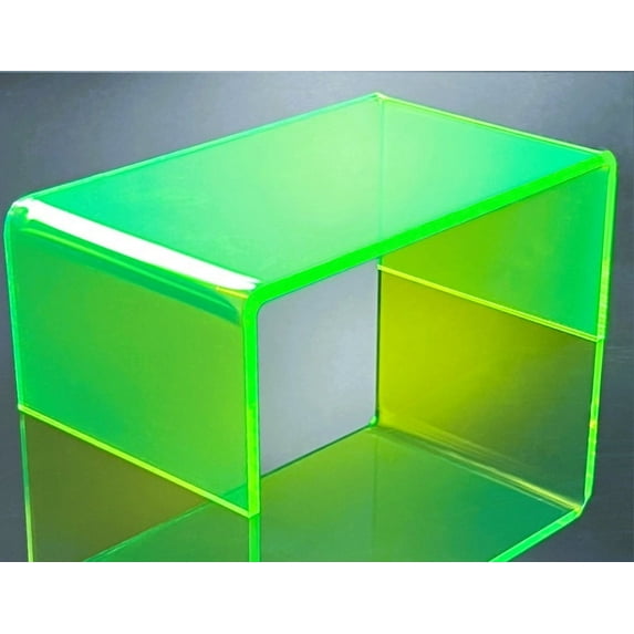 T'z Tagz 8x8x1.5 Neon Green Multi-Use Single Unit Acrylic Showcase Risers