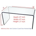 thumbnail image 1 of T'z Tagz 8x8x2 Inch Crystal Clear Acrylic Riser Display Stand New 2 Pack, 1 of 10