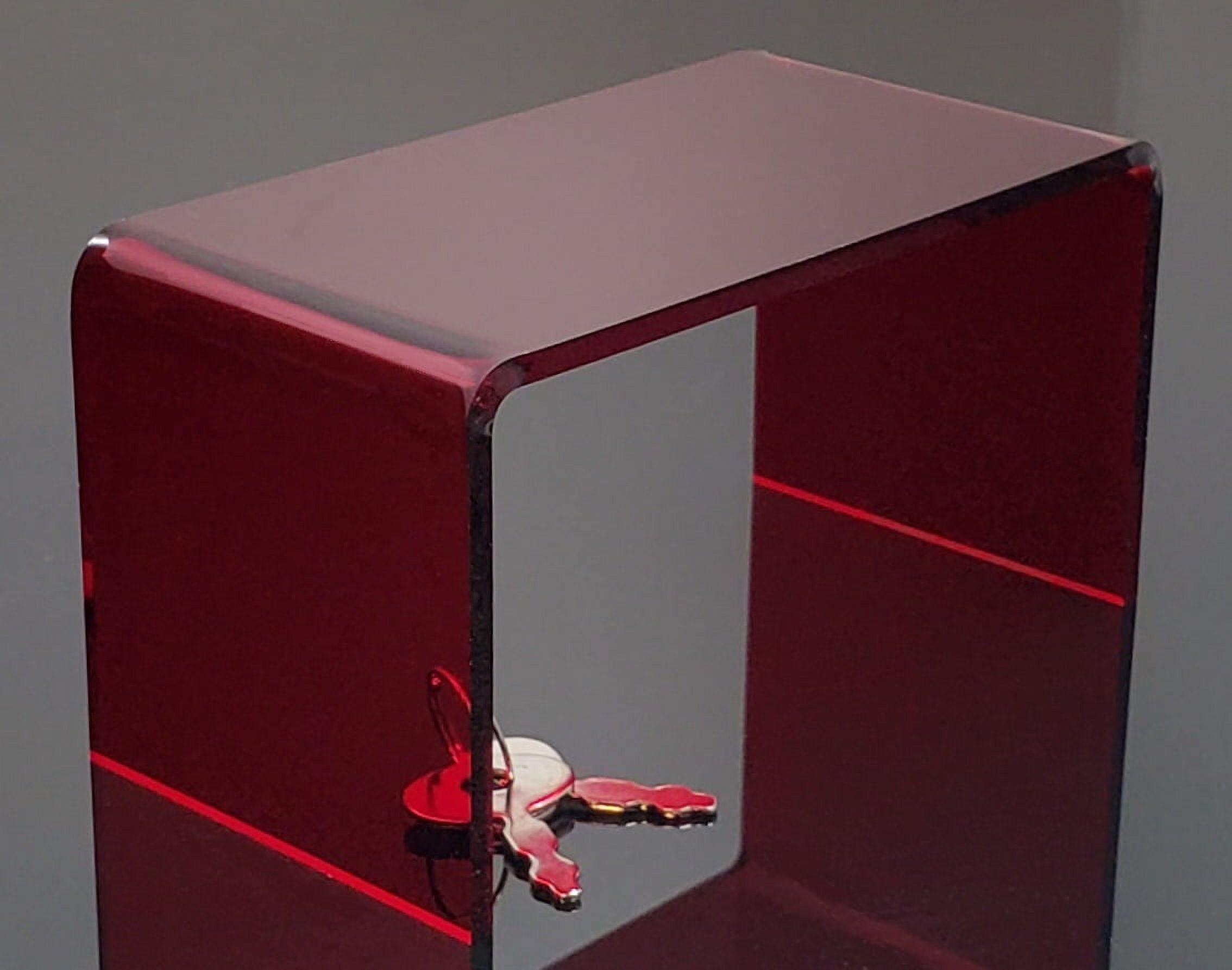 T'z Tagz 8x8x3 Dark Red Multi-Use Single Unit Acrylic Showcase Risers ...