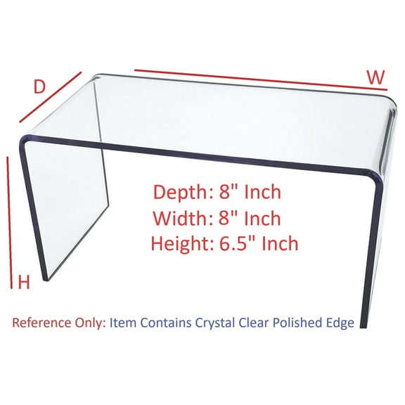 T'z Tagz 8x8x6.5 Inch Crystal Clear Acrylic Riser Display Stand New 2 Pack