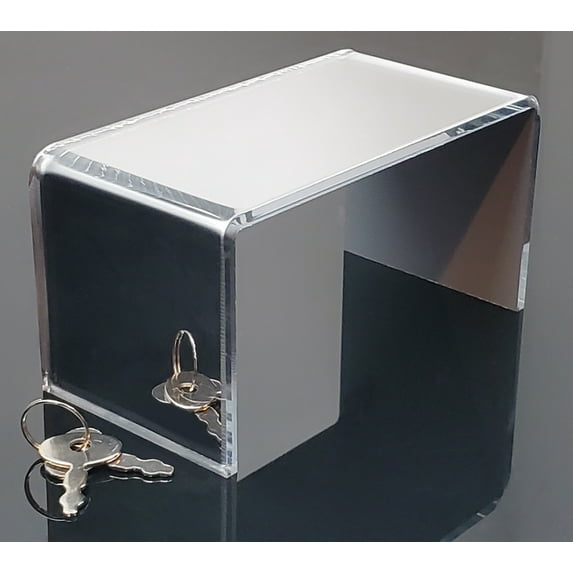 T'z Tagz 8x8x6.5 Silver Mirror Multi-Use Single Unit Acrylic Showcase Risers