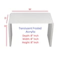 thumbnail image 1 of T'z Tagz 8x8x8 Inch Frosted White Acrylic Riser Display Stands New 2 Pack, 1 of 5