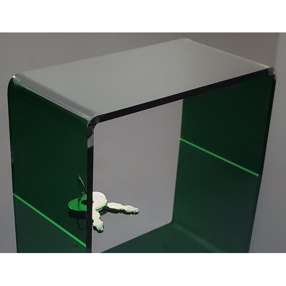 T'z Tagz 9x4x4.5 Dark Green Single Unit Acrylic Home Decor or Showcase Riser